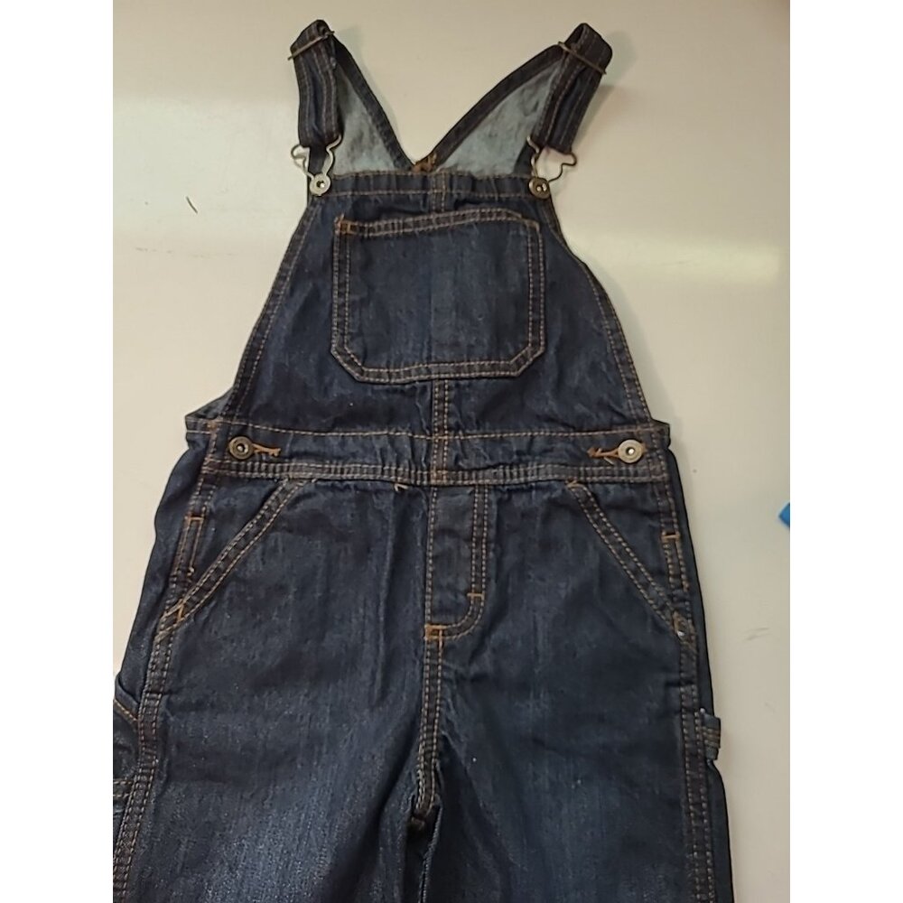 Wrangler Classic Kids Overalls 5T 100% Cotton Dark Wash